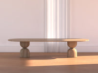 Baobab Rounded Corner Rectangular Shape Wood Dining Table